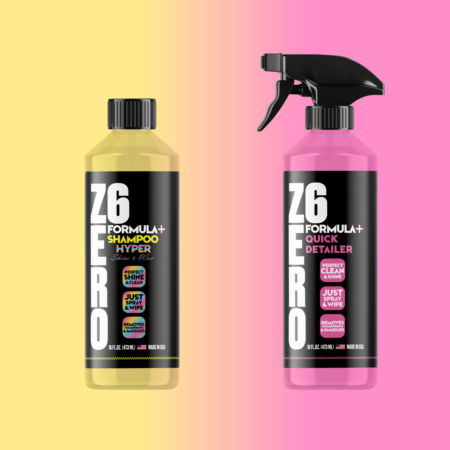 Wash & Care Combo Bundle | SiO2 Quick Detailer + Hyper Shine & Wax Shampoo