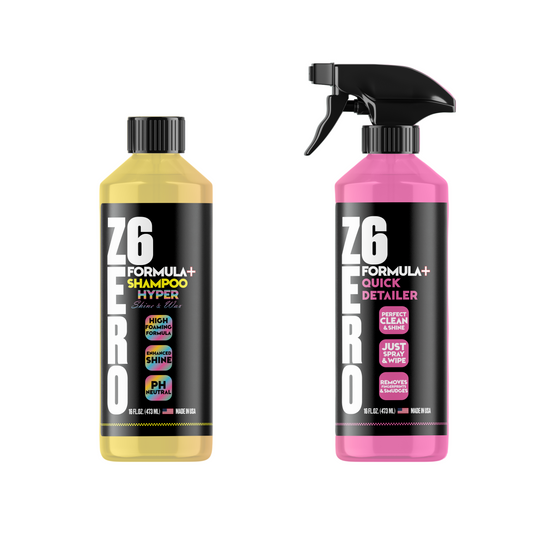 Wash & Care Combo Bundle | SiO2 Quick Detailer + Hyper Shine & Wax Shampoo