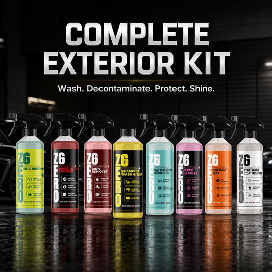 ZER06 Complete Exterior Kit | 8-Piece Exterior Car Care Bundle