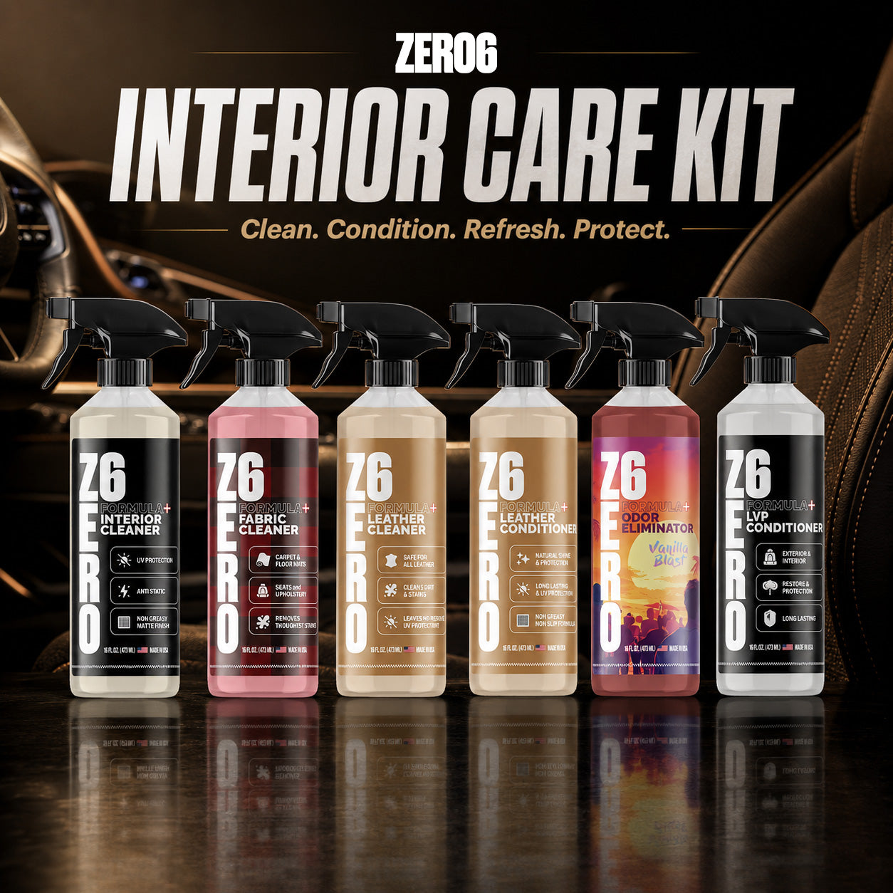 ZER06 Interior Care Kit | 6-Piece Complete Cabin Care Bundle