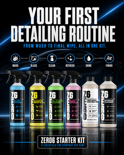 ZER06 Starter Kit Bundle | 6-Piece Everyday Car Care Kit