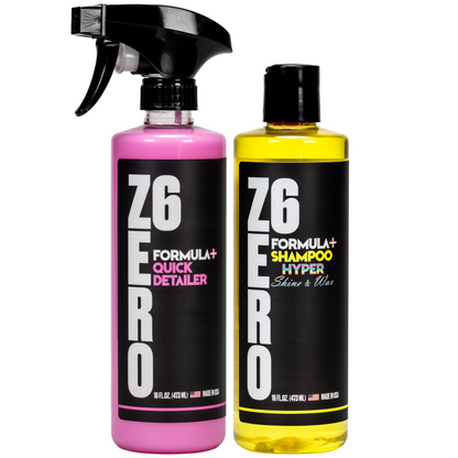 Wash & Care Combo Bundle | SiO2 Quick Detailer + Hyper Shine & Wax Shampoo